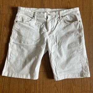 MENS REPUBLIC BLUES WHITE DENIM JEAN SHORTS 34